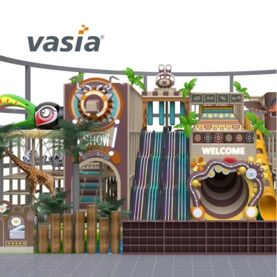 Compact Custom Indoor Play Structures with Slides, Climbing Net and Soft Play | Vasia Play
