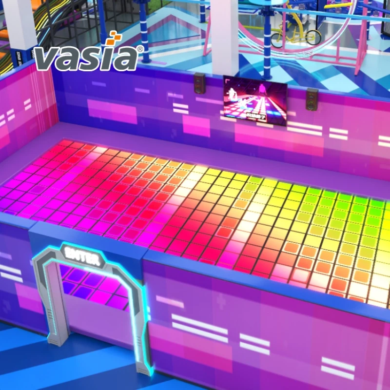 Vasia commercial mall indoor playground with climbing wall 3D design