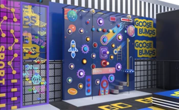 LED Reaction Wall Trampoline Park Attraction