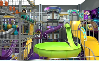 Rocking Slide Trampoline Park Attraction